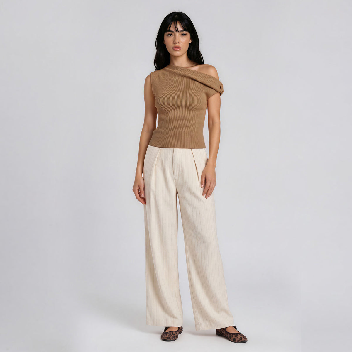 Kai Twisted Asymmetrical Shoulder Top