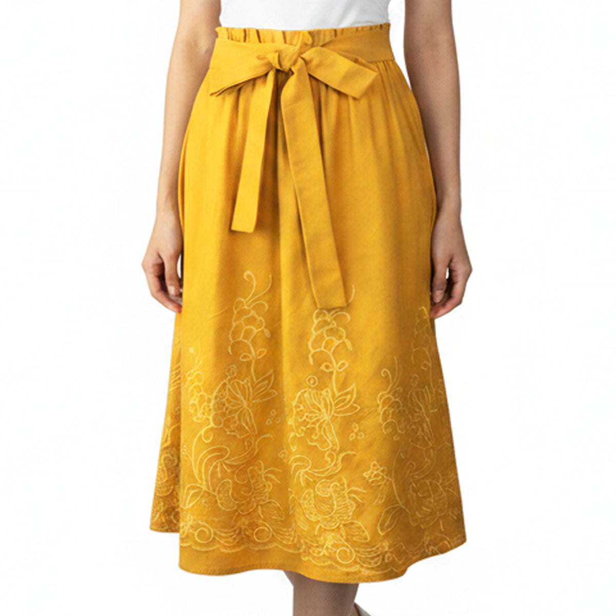 Scallop Callado Tea Length Skirt
