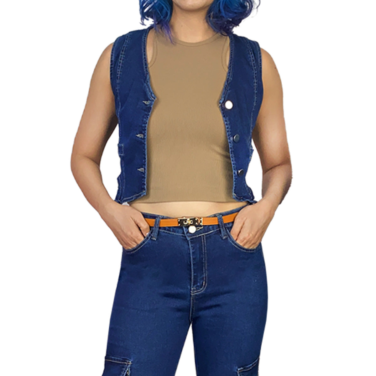 Ultra Stretch Vest and Cargo Flared Pants Set