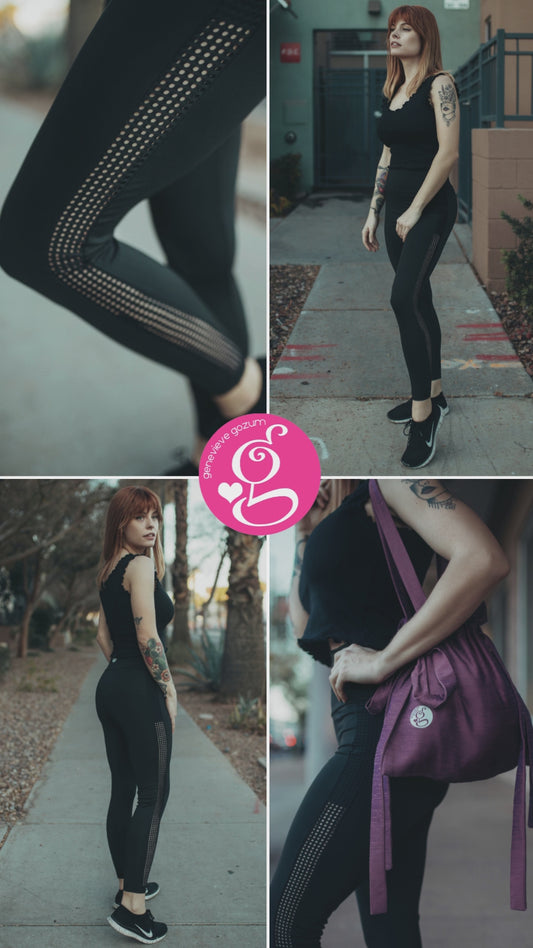 Y Workout A Little Skin On the Side Athletic Leggings High Waist