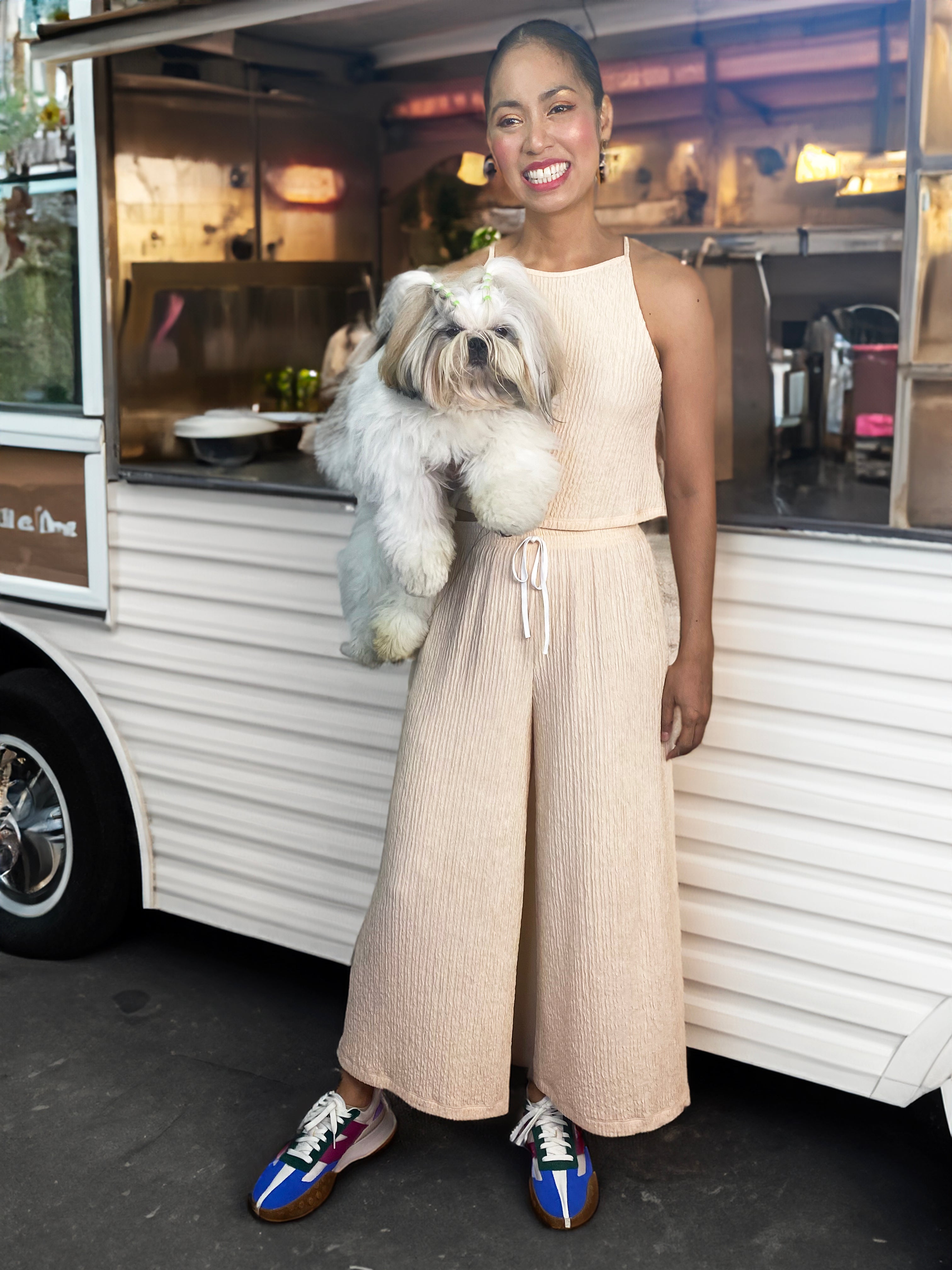 Fancy Rib Knit Pants and Halter Set – Genevieve Gozum