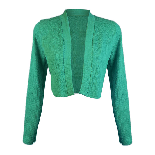 Seersucker Knit Slimming Cardigan