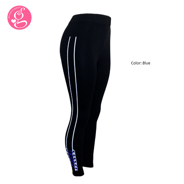 Seamless Leggings Shoe Lace Side