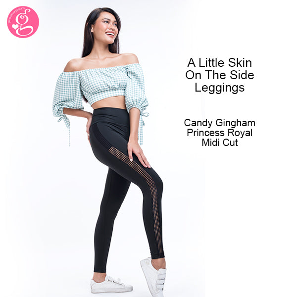 Y Workout A Little Skin On the Side Athletic Leggings High Waist