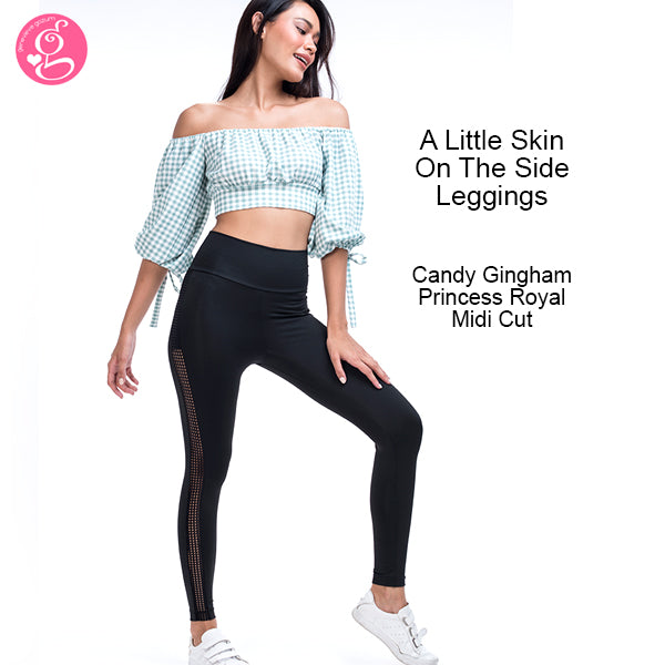 Y Workout A Little Skin On the Side Athletic Leggings High Waist