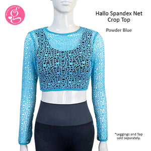 Hallo Spandex Net Crop Top