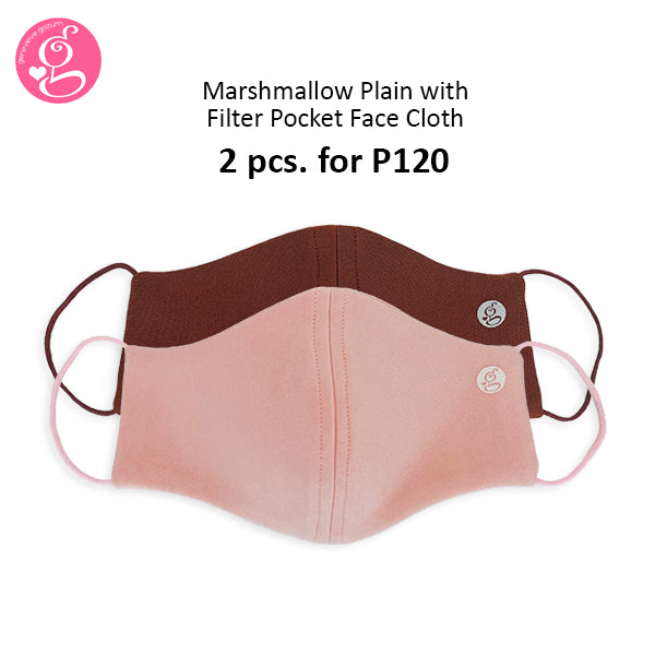 Marshmallow Plain Neoprene With Filter Pocket - Adult Size 2 pcs for P60