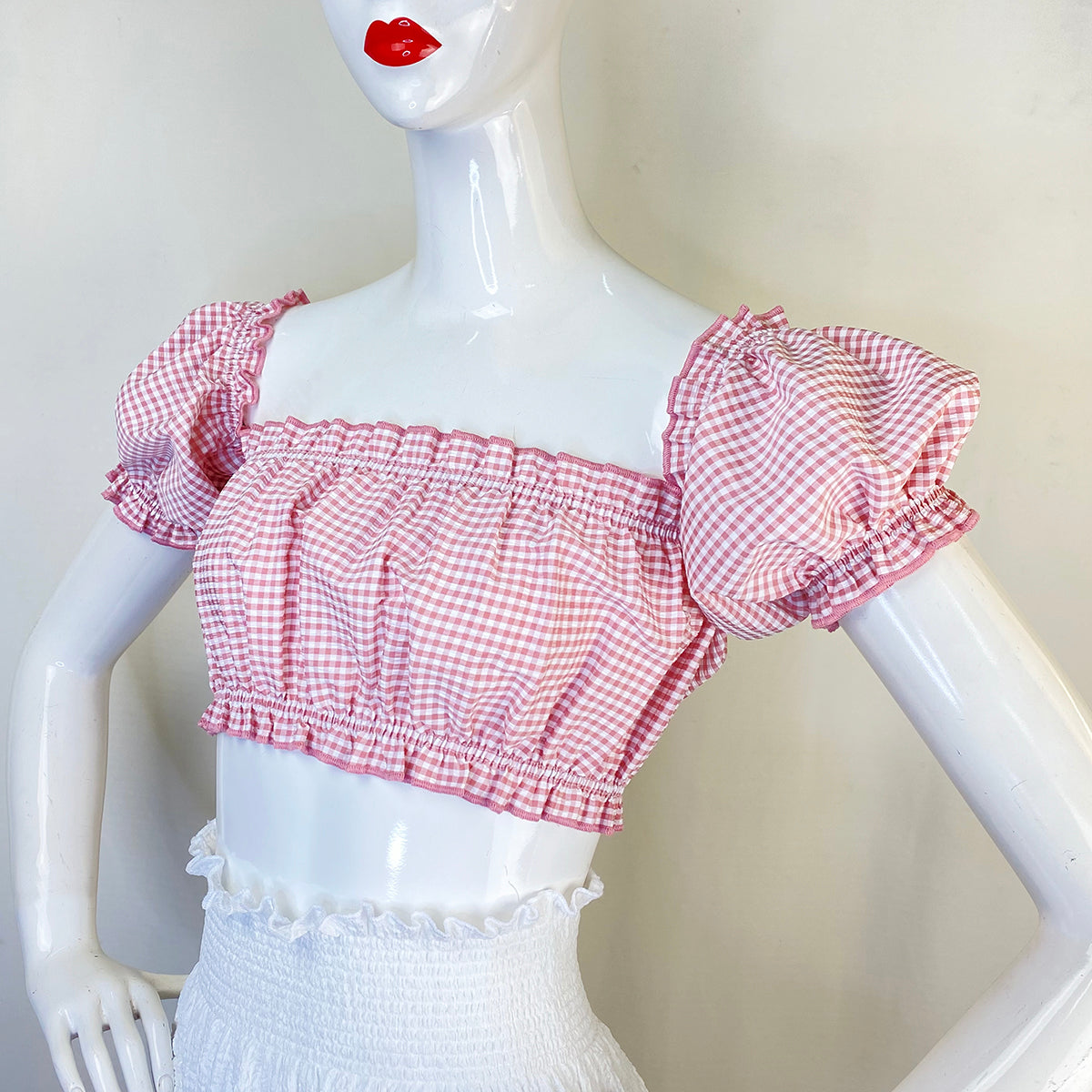 Sweet Kathleen Gingham Checkered Top