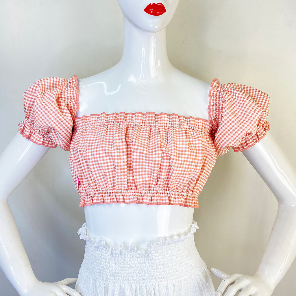 Sweet Kathleen Gingham Checkered Top