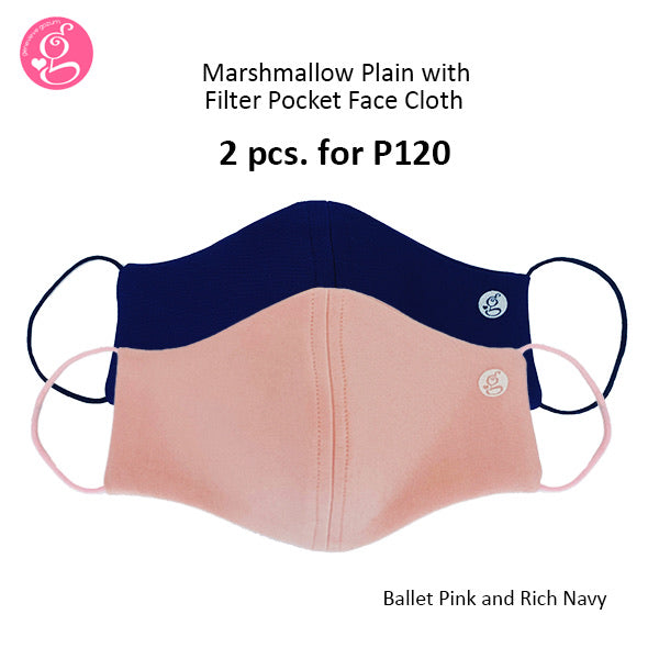 Marshmallow Plain Neoprene With Filter Pocket - Adult Size 2 pcs for P60