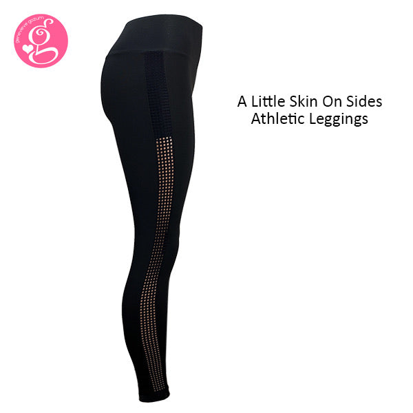 Y Workout A Little Skin On the Side Athletic Leggings High Waist