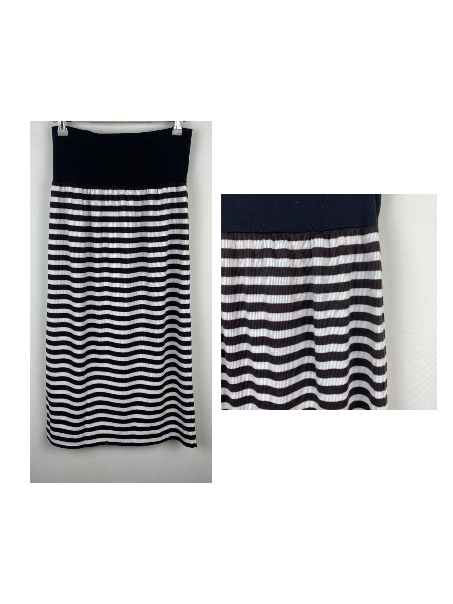 Nautical Stripes Pencil Hug Skirt
