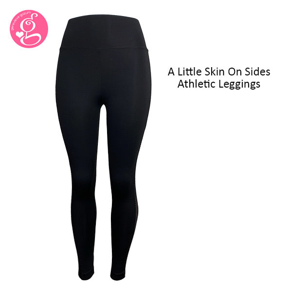 Y Workout A Little Skin On the Side Athletic Leggings High Waist